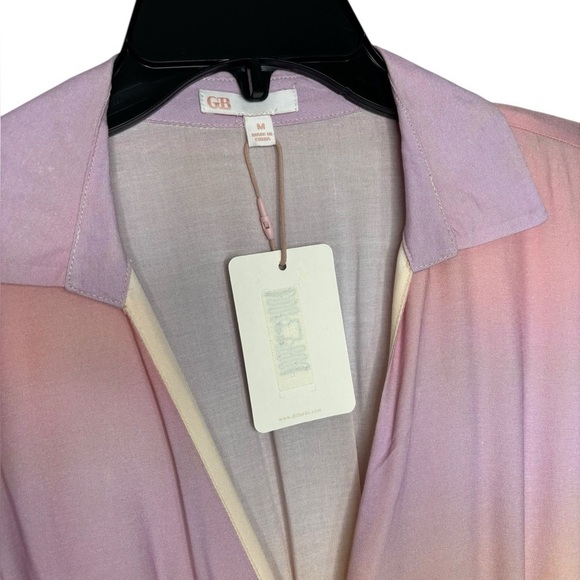 NWT Gianni Bini Pastel Multicolor Ombré Mini Wrap Dress Size Medium - Picture 2 of 11